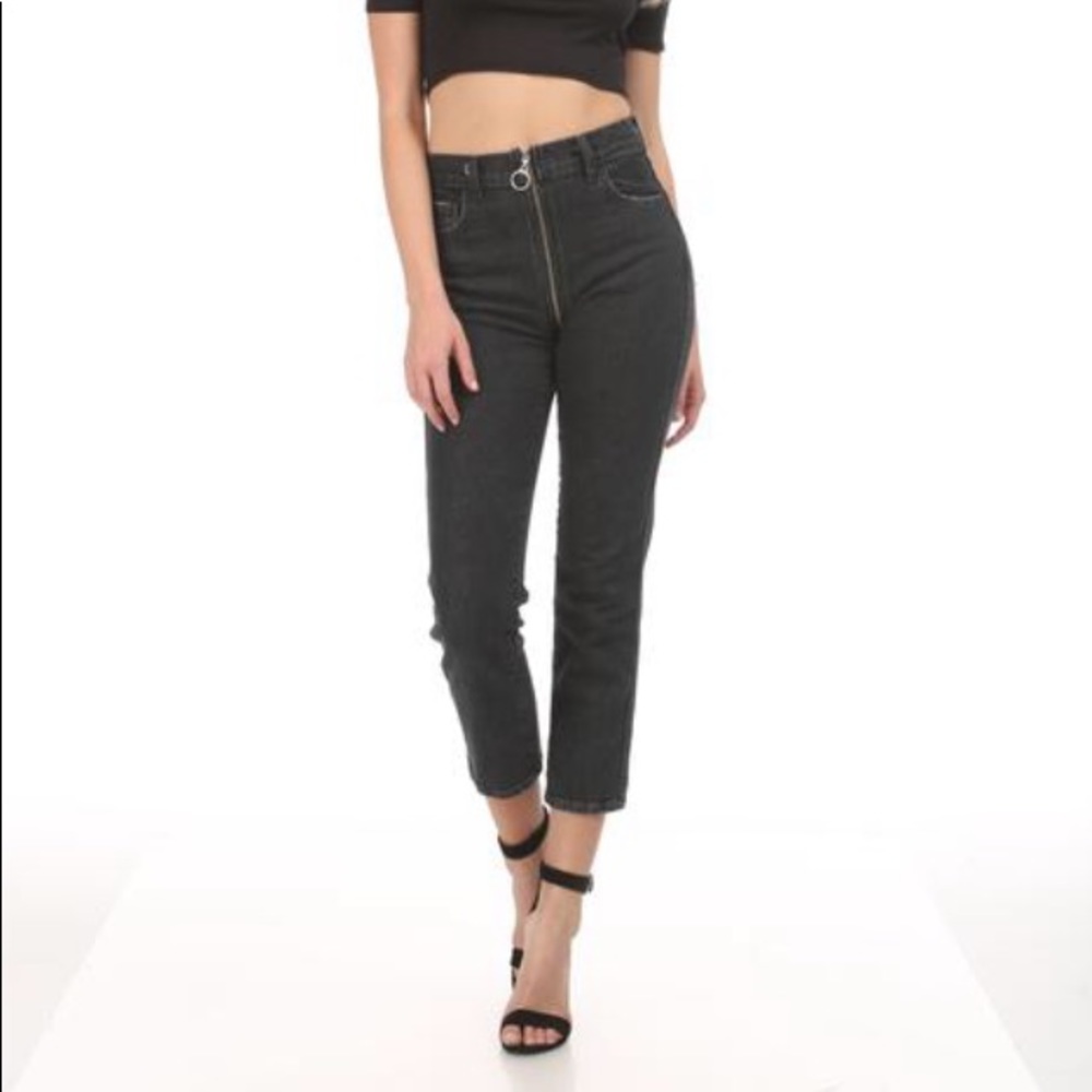 Revice Denim Black Yin Yang Jeans with Zipper